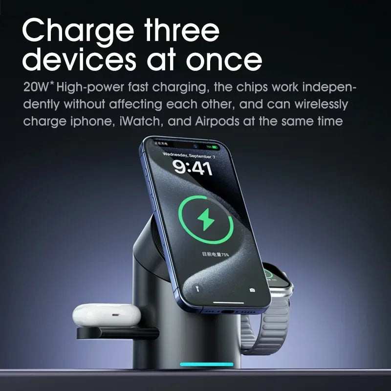 Qi2 3-in-1 MagSafe Wireless Charger