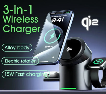 Qi2 3-in-1 MagSafe Wireless Charger